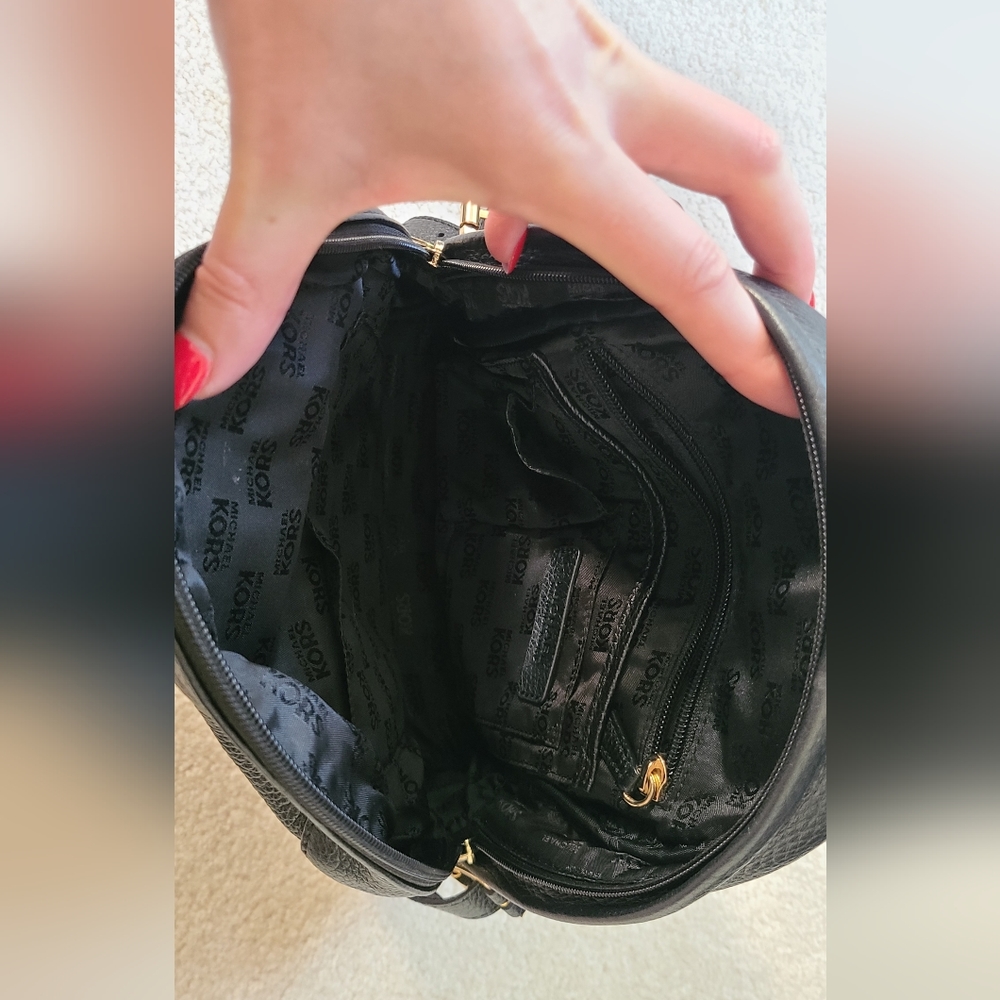 Michael Kors MK Designer Rhea Small designer Studded backpack black gold - Picture 5 of 7